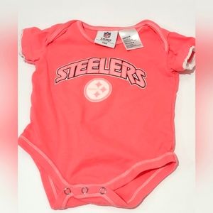 Infant Onesie Pink Steelers 6/9 Mths